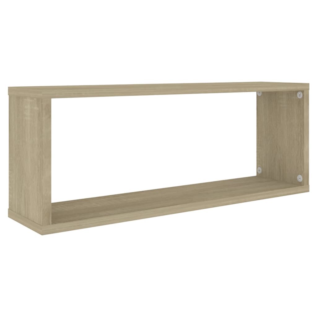 vidaXL Ράφια Κύβοι Τοίχου 4 τεμ. Sonoma Δρυς 60x15x23 εκ. Επεξ. Ξύλο