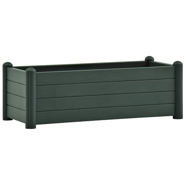vidaXL Ζαρντινιέρα Υπερυψωμένη Πράσινη 100x43x35 εκ. Πολυπροπυλένιο