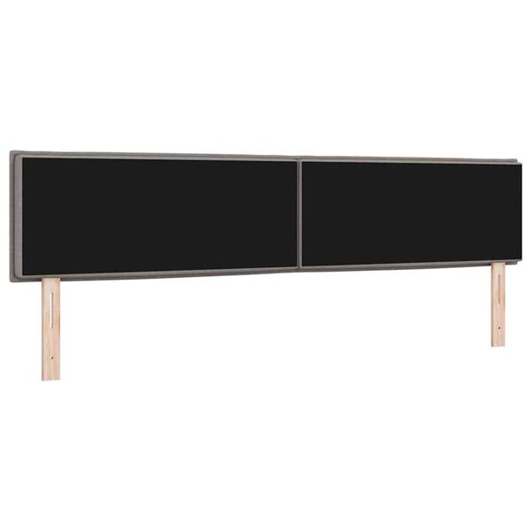 vidaXL LED κεφαλάρι με φώτα λωρίδας LED Επιτοίχιο Taupe 200 cm ύφασμα