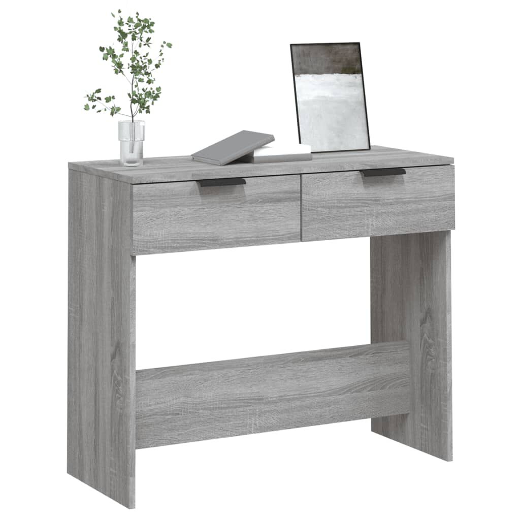 vidaXL Τραπέζι Κονσόλα Γκρι Sonoma 90x36x75 εκ. Επεξεργασμένο Ξύλο