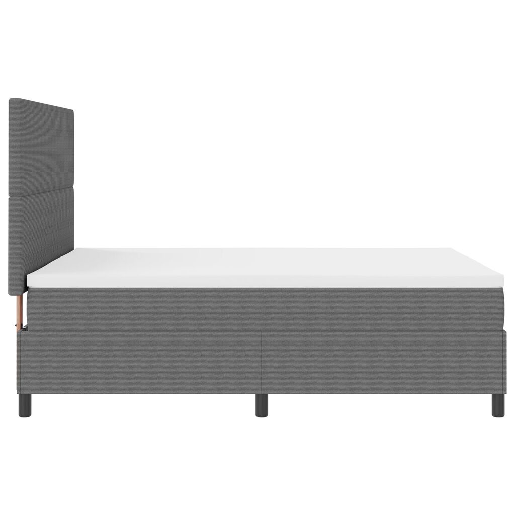vidaXL Κρεβάτι με Στήριξη & LED Φως Γκρι 160x200 εκ Βελούδο