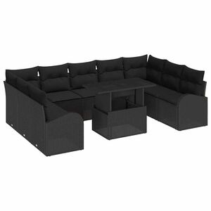 vidaXL &Sigma;&epsilon;&tau; &Kappa;&alpha;&nu;&alpha;&pi;έ &Kappa;ή&pi;&omicron;&upsilon; &mu;&epsilon; &alpha;&pi;&omicron;&theta;ή&kappa;&epsilon;&upsilon;&sigma;&eta; 10 pcs &Mu;&alpha;ύ&rho;&omicron; &sigma;&upsilon;&nu;&theta;&epsilon;&tau;&iota;&kappa;ό &rho;&alpha;&tau;ά&nu;