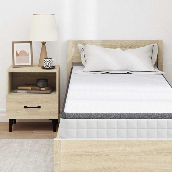 vidaXL Στρώμα Λευκό, Γκρι 70 x 200 cm Πλεκτό ύφασμα