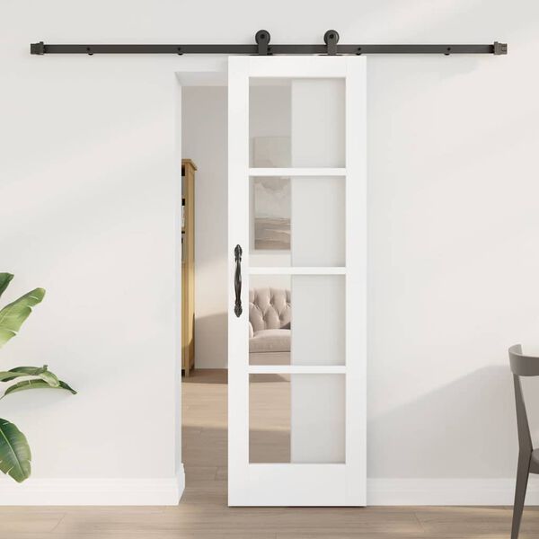 vidaXL Συρόμενη Πόρτα ORKDAL Λευκό 61 x 198.5 εκ. Ξύλο και μέταλλο