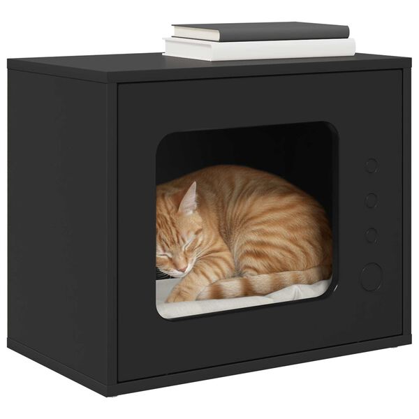 vidaXL &Sigma;&pi;ί&tau;&iota; &Gamma;ά&tau;&alpha;&sigmaf; &Mu;&alpha;ύ&rho;&omicron; 51 x 30 x 42,5 &epsilon;&kappa; &Epsilon;&pi;&epsilon;&xi;&epsilon;&rho;&gamma;&alpha;&sigma;&mu;έ&nu;&omicron; &xi;ύ&lambda;&omicron;