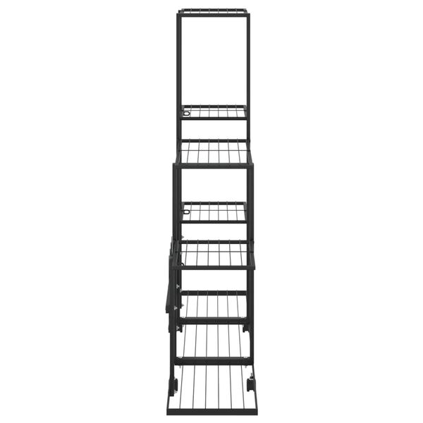 vidaXL Ανθοστήλη με Ρόδες Μαύρη 94,5 x 25 x 92,5 εκ. Μεταλλική