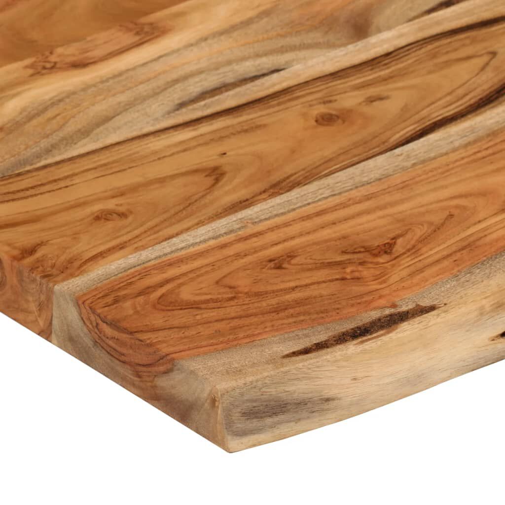vidaXL Ράφι Επιτοίχιο Ορθ. Live Edge 60x40x3,8 εκ. Μασίφ Ξύλο Ακακίας