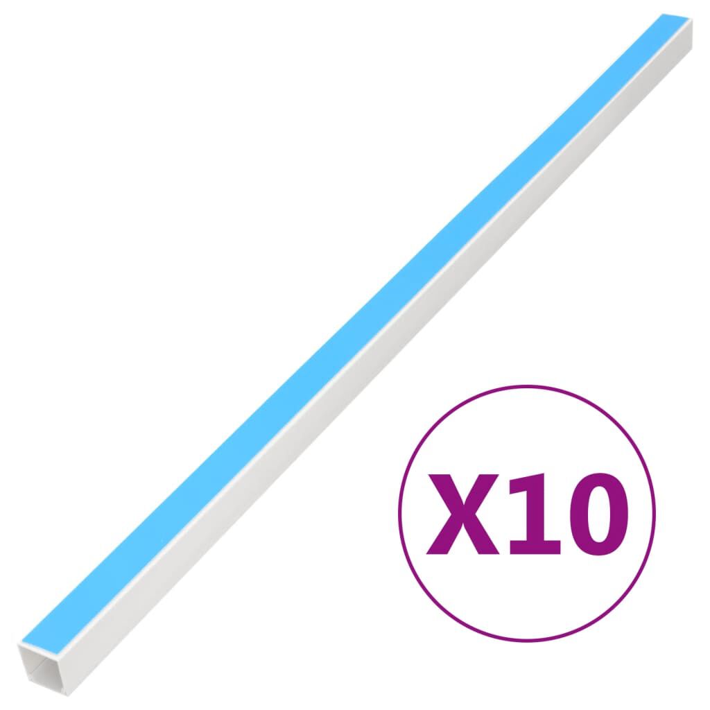 vidaXL Κανάλι Καλωδίων Αυτοκόλλητο 25 x 25 χιλ. 10 μ. από PVC