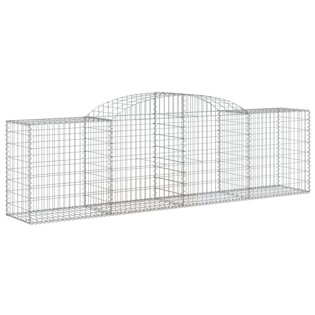 vidaXL Συρματοκιβώτια Τοξωτά 15 τεμ. 300x50x80/100 εκ. Γαλβαν. Ατσάλι