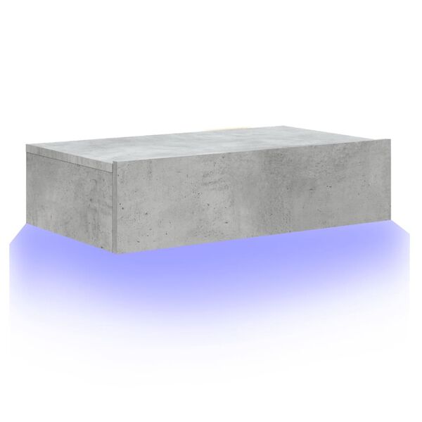 vidaXL Έπιπλο Τηλεόρασης με LED Γκρι Σκυροδέματος 60x35x15,5 εκ.