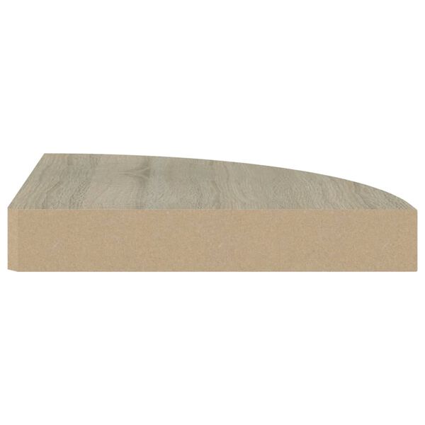 vidaXL Ράφι Τοίχου Γωνιακό Χρώμα Δρυός 25 x 25 x 3,8 εκ. από MDF