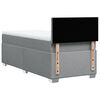vidaXL Κρεβάτι Boxspring με Στρώμα Ανοιχτό Γκρι 100x200 εκ. Υφασμάτινο