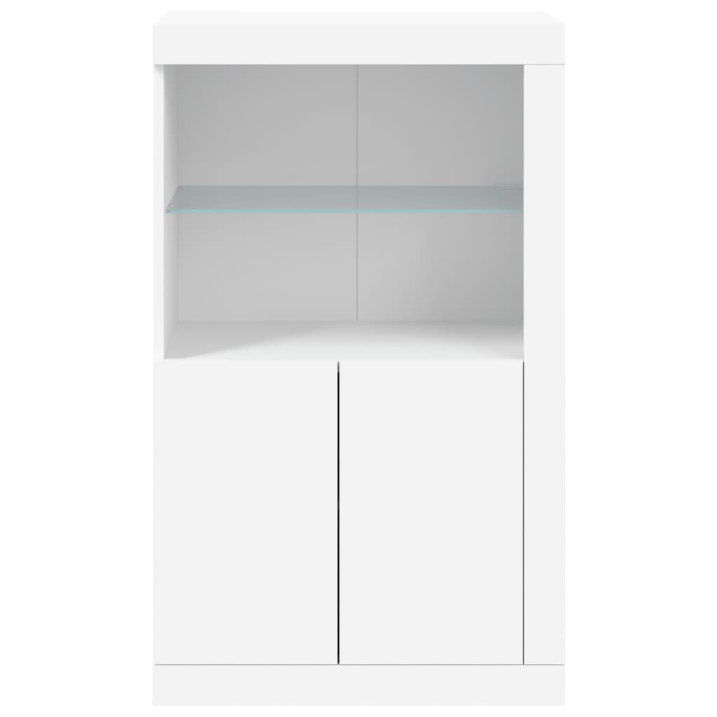 vidaXL Nτουλάπι Βοηθητικό με Φώτα LED Λευκό από Επεξεργασμένο ξύλο