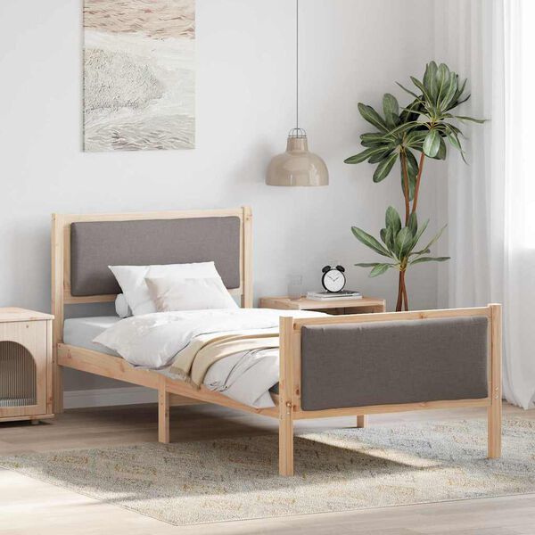 vidaXL &Sigma;&kappa;&epsilon;&lambda;&epsilon;&tau;ό&sigmaf; &Kappa;&rho;&epsilon;&beta;&alpha;&tau;&iota;&omicron;ύ &mu;&epsilon; &kappa;&epsilon;&phi;&alpha;&lambda;ά&rho;&iota; Taupe 90 x 190 cm ύ&phi;&alpha;&sigma;&mu;&alpha;