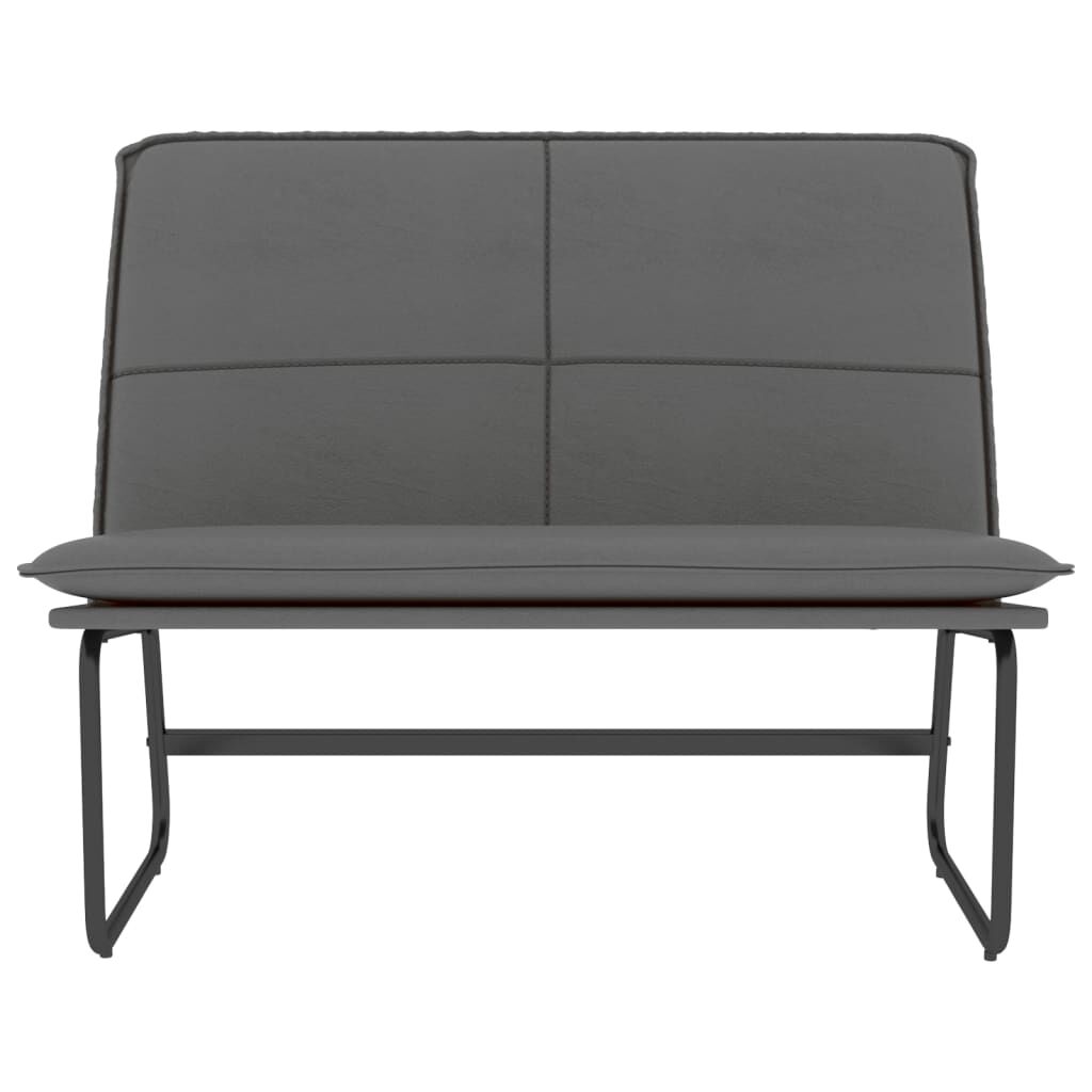 vidaXL Πάγκος Γκρι 100 x 75 x 76 εκ. από Συνθετικό Δέρμα