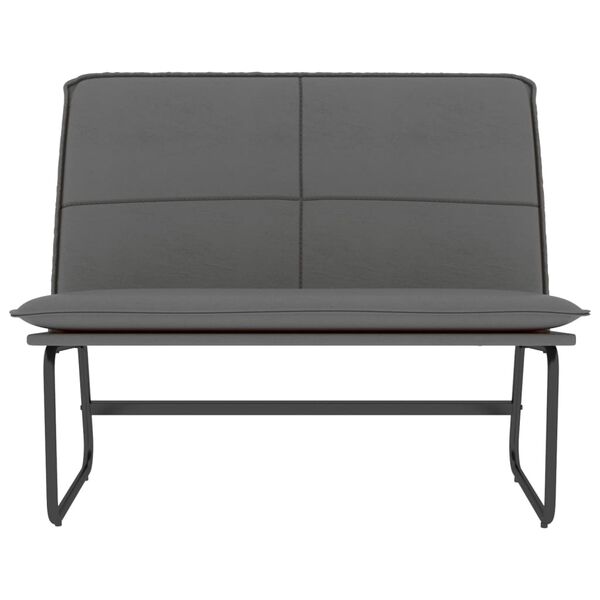 vidaXL Πάγκος Γκρι 100 x 75 x 76 εκ. από Συνθετικό Δέρμα