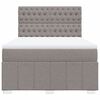 vidaXL &Kappa;&rho;&epsilon;&beta;ά&tau;&iota; Boxspring &mu;&epsilon; &Sigma;&tau;&rho;ώ&mu;&alpha; Taupe 140x200 &epsilon;&kappa;. &Upsilon;&phi;&alpha;&sigma;&mu;ά&tau;&iota;&nu;&omicron;