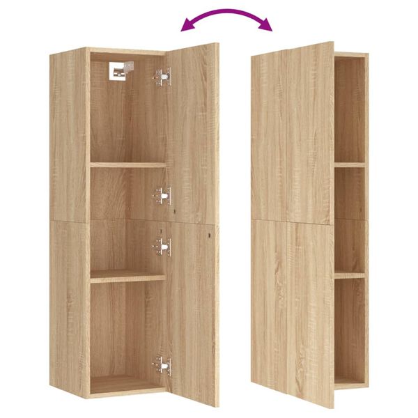 vidaXL Έπιπλο Τηλεόρασης 2 τεμ. Sonoma Δρυς 30,5x30x110εκ. Επεξ. Ξύλο