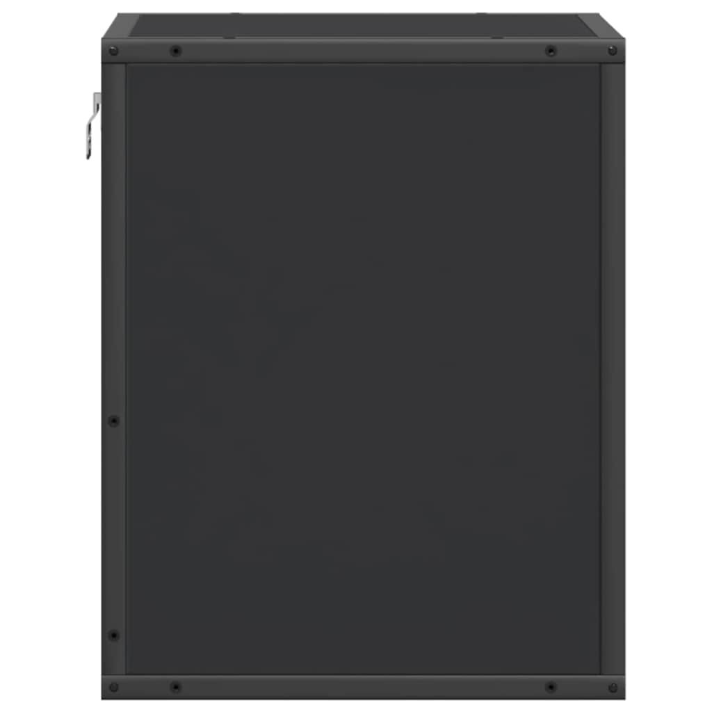 vidaXL Επίτοιχο ντουλάπι κομοδίνου Μαύρο 40x31x39,5 cm