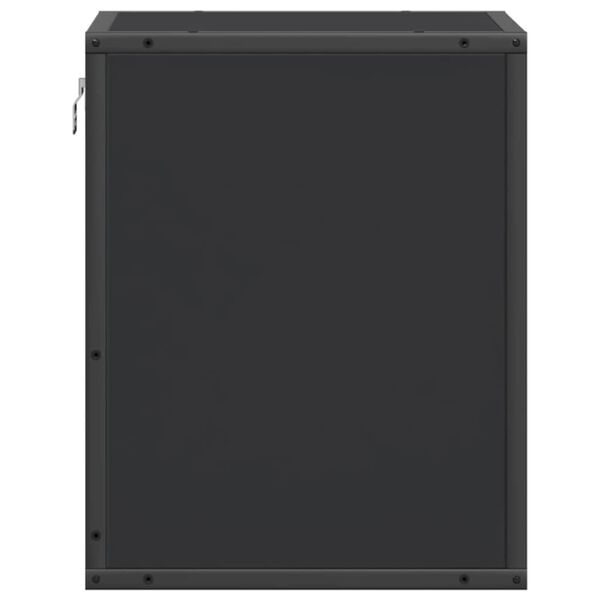 vidaXL Επίτοιχο ντουλάπι κομοδίνου Μαύρο 40x31x39,5 cm