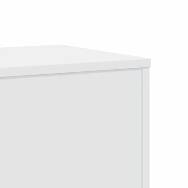 vidaXL Βάσεις Φυτών 2 τεμ. Λευκές 33x33x100 εκ. από Επεξεργασμένο Ξύλο
