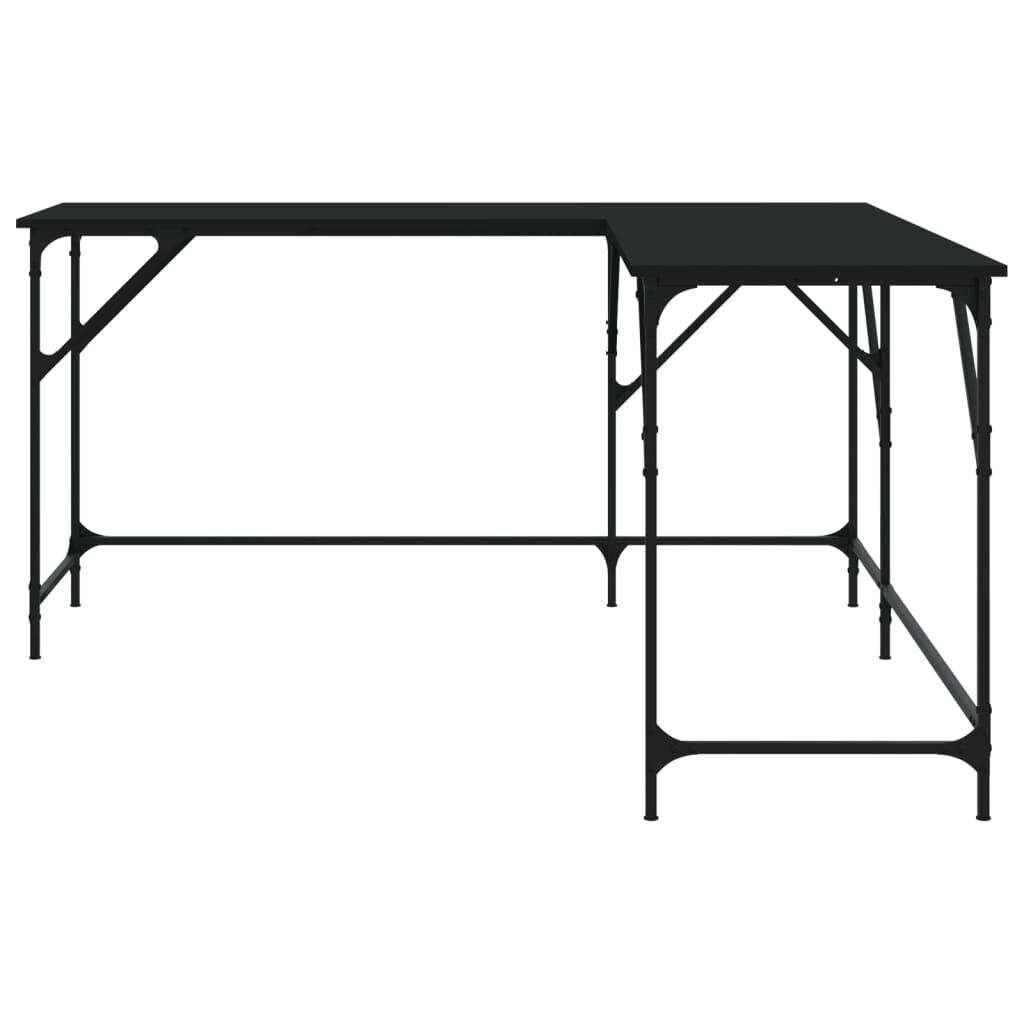 vidaXL Γραφείο Μαύρο 149 x 149 x 75 εκ. από Επεξεργασμένο Ξύλο