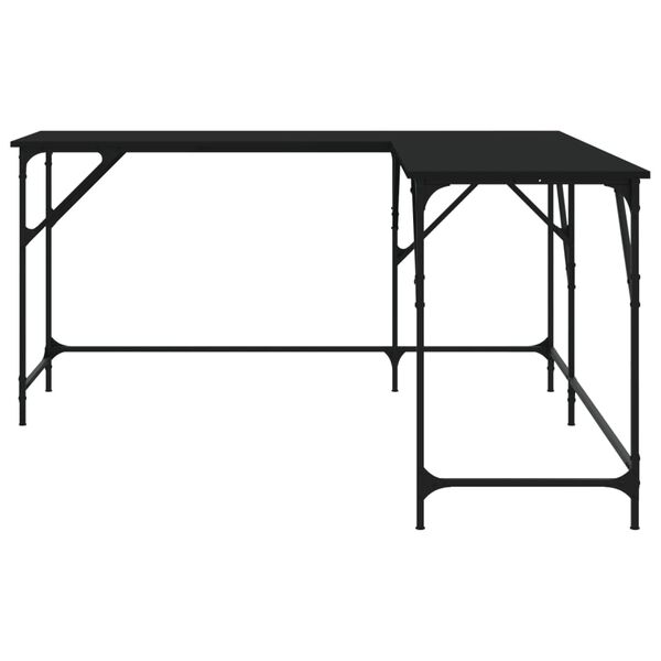 vidaXL Γραφείο Μαύρο 149 x 149 x 75 εκ. από Επεξεργασμένο Ξύλο