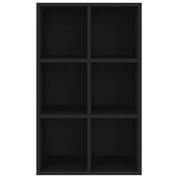 vidaXL Ραφιέρα / Βιβλιοθήκη Μαύρη 66x30x98 εκ. από Επεξεργασμένο Ξύλο