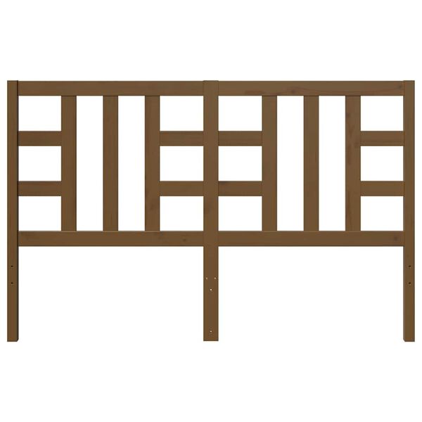 vidaXL Κεφαλάρι Κρεβατιού Μελί 166 x 4 x 100 εκ. από Μασίφ Ξύλο Πεύκου