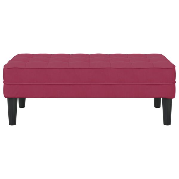 vidaXL Παγκάκι Κόκκινο 113 x 57 x 39 εκ. Βελούδο