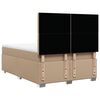 vidaXL Κρεβάτι Boxspring με Στρώμα Καπουτσίνο 140x190εκ.από Συνθ.Δέρμα