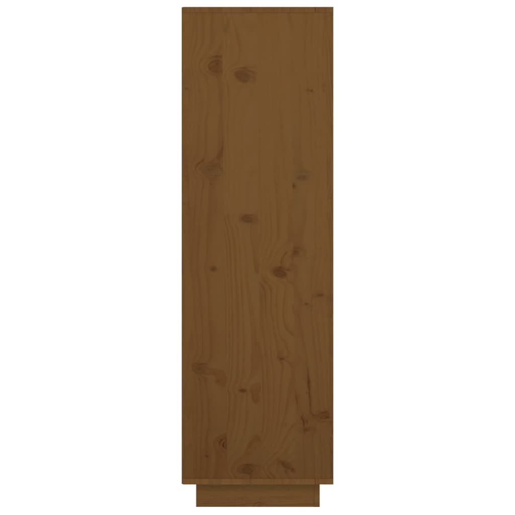 vidaXL Ντουλάπι Ψηλό Μελί 38 x 35 x 117 εκ. από Μασίφ Ξύλο Πεύκου