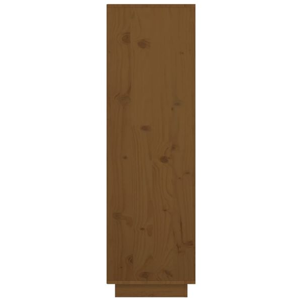 vidaXL Ντουλάπι Ψηλό Μελί 38 x 35 x 117 εκ. από Μασίφ Ξύλο Πεύκου