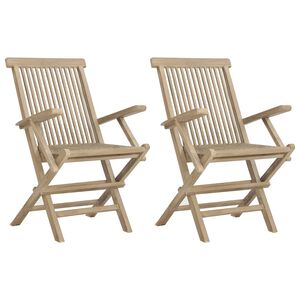 vidaXL &Pi;&tau;&upsilon;&sigma;&sigma;ό&mu;&epsilon;&nu;&epsilon;&sigmaf; &Kappa;&alpha;&rho;έ&kappa;&lambda;&epsilon;&sigmaf; 2 &tau;&epsilon;&mu;. &Gamma;&kappa;&rho;&iota; 56x61x89 &epsilon;&kappa;. &Mu;&alpha;&sigma;ί&phi; &Xi;ύ&lambda;&omicron; Teak