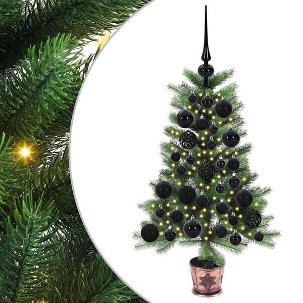 vidaXL Χριστουγεννιάτικο Δέντρο με 150 LED με βάση Πράσινο 65 cm PE