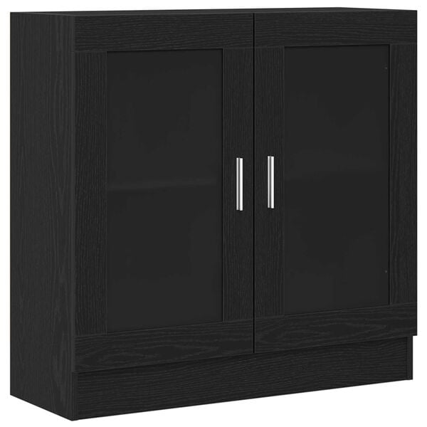 vidaXL Μαύρη Βιβλιοθήκη από Δρυ με διαστάσεις 82,5x30,5x80 εκ. Φτιαγμένη από ξύλο