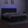 vidaXL &Kappa;&rho;&epsilon;&beta;ά&tau;&iota; Boxspring &mu;&epsilon; &Sigma;&tau;&rho;ώ&mu;&alpha; & LED &Mu;&alpha;ύ&rho;&omicron; 200x200 &epsilon;&kappa;. &Upsilon;&phi;&alpha;&sigma;&mu;ά&tau;&iota;&nu;&omicron;