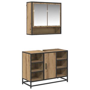 vidaXL &Sigma;&epsilon;&tau; &Epsilon;&pi;ί&pi;&lambda;&omega;&nu; &Mu;&pi;ά&nu;&iota;&omicron;&upsilon; 2 &tau;&mu;&chi;. Artisan Oak 80 x 33 x 60 &epsilon;&kappa;