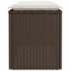 vidaXL Πάγκος κήπου με μαξιλάρι καφέ 110x40x44 cm Poly Rattan