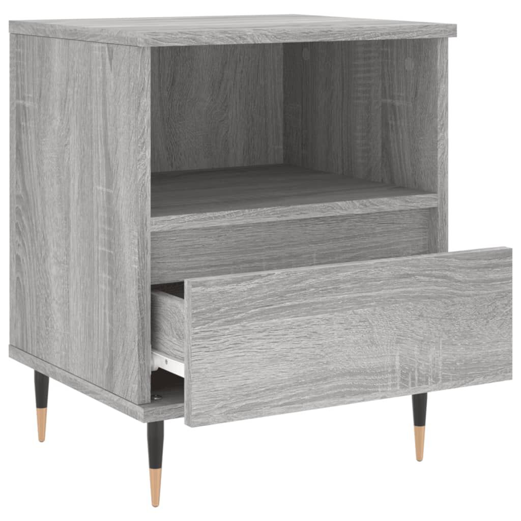 vidaXL Κομοδίνο Γκρι Sonoma 40 x 35 x 50 εκ. από Επεξεργασμένο Ξύλο