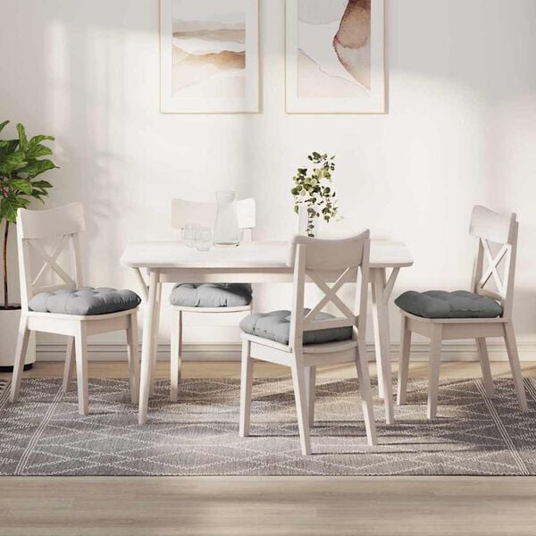 vidaXL Μαξιλάρια καθισμάτων 4 pcs Σκίουρος Γκρί 45 x 45 x 12 εκ.