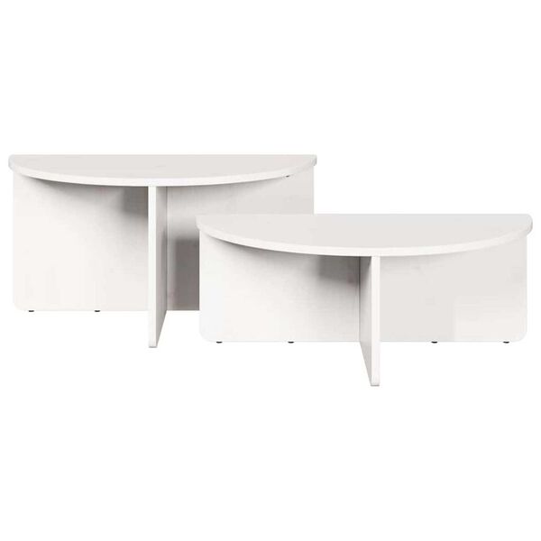 vidaXL Τραπεζάκι σαλονιού 2 pcs Λευκό 79 x 39.5 x 40 εκ