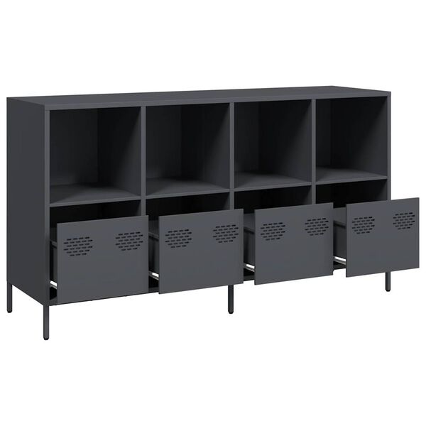 vidaXL Ντουλάπι Ανθρακί 135x39x73,5 εκ. από Χάλυβα Ψυχρής Έλασης
