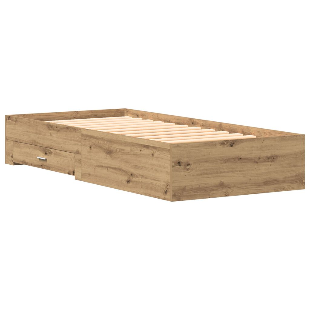 vidaXL Κρεβάτι Artisan Oak 90x200 cm από Επεξεργασμένο Ξύλο