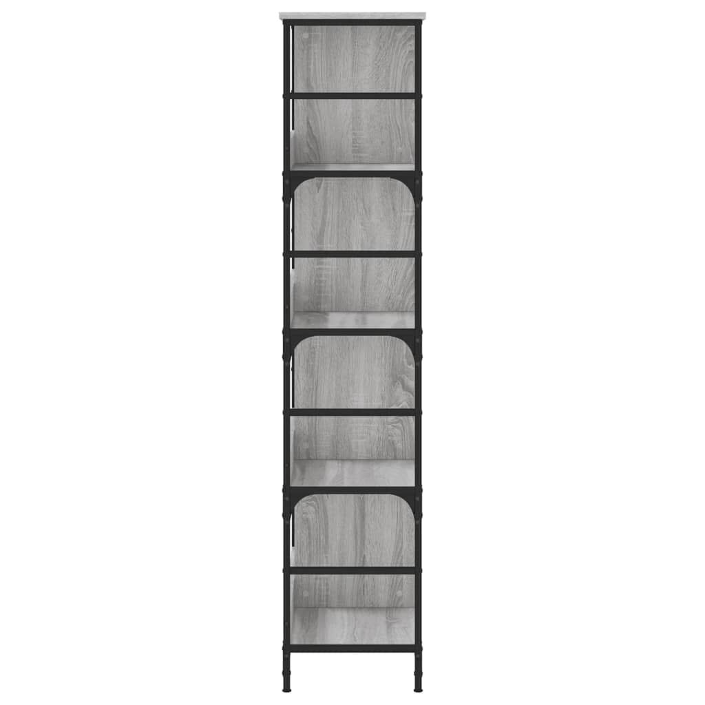 vidaXL Βιβλιοθήκη Γκρι Sonoma 78,5 x 33 x 153 εκ. Επεξεργασμένο Ξύλο