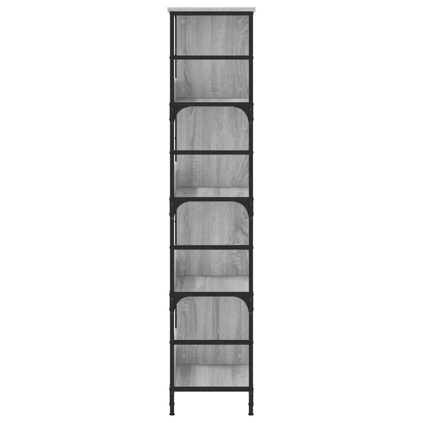 vidaXL Βιβλιοθήκη Γκρι Sonoma 78,5 x 33 x 153 εκ. Επεξεργασμένο Ξύλο