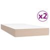 vidaXL Κρεβάτι Boxspring με Στρώμα Καπουτσίνο 200x200εκ.από Συνθ.Δέρμα