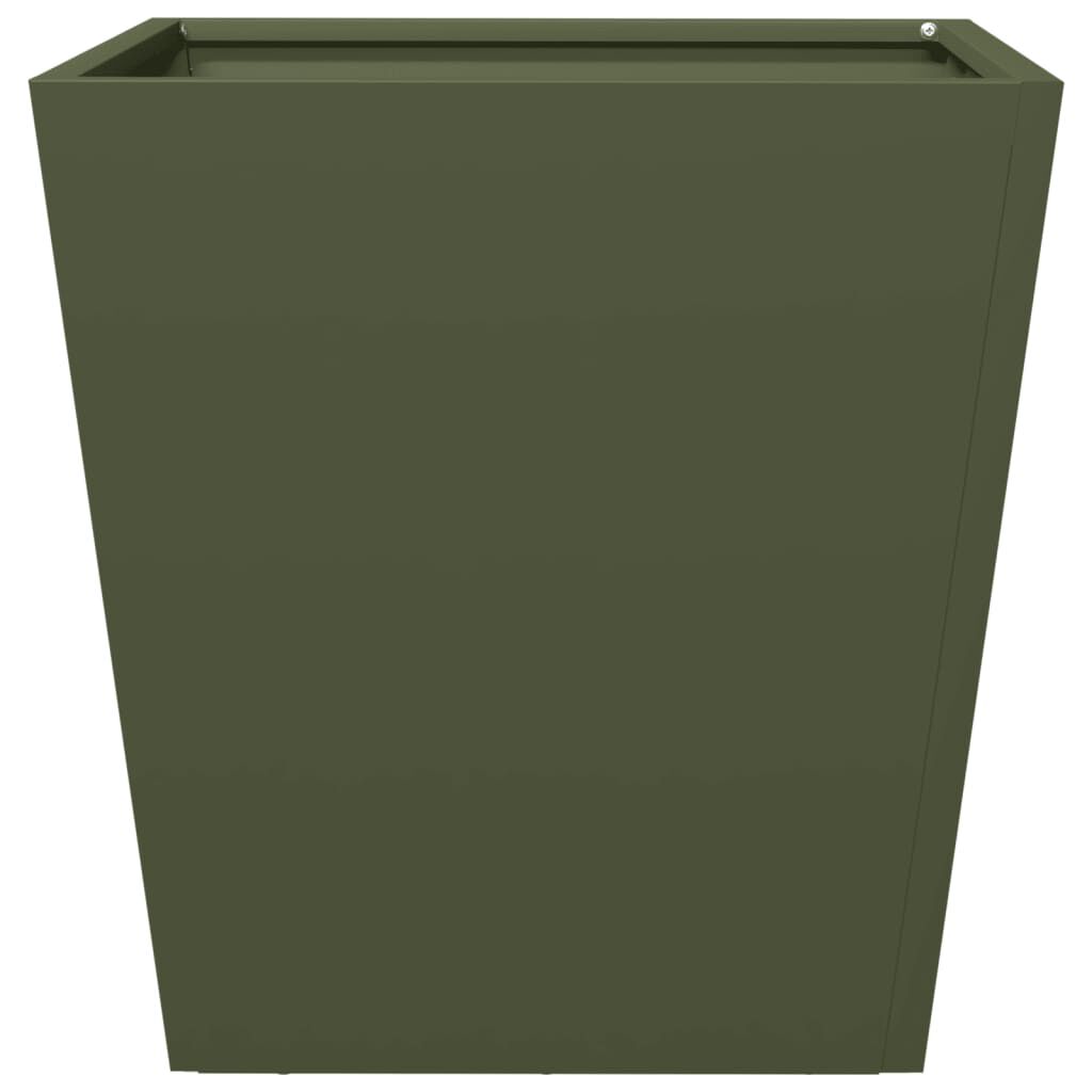 vidaXL Ζαρντινιέρες Κήπου 2 τεμ. Λαδί 40x40x40 εκ. από Ατσάλι