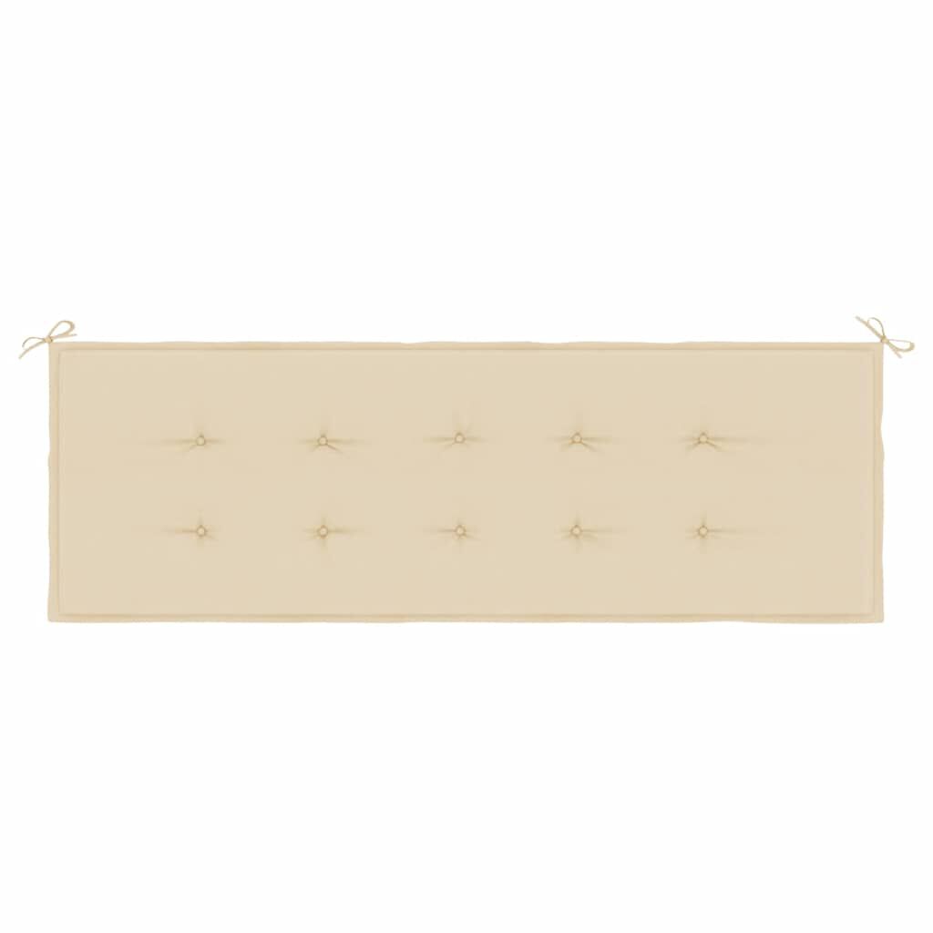 vidaXL Μαξιλάρι Πάγκου Κήπου Μπεζ 150x50x4 εκ. Ύφασμα Oxford