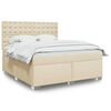 vidaXL &Kappa;&rho;&epsilon;&beta;ά&tau;&iota; Boxspring &mu;&epsilon; &Sigma;&tau;&rho;ώ&mu;&alpha; &Kappa;&rho;&epsilon;&mu; 180x200 &epsilon;&kappa;. &Upsilon;&phi;&alpha;&sigma;&mu;ά&tau;&iota;&nu;&omicron;